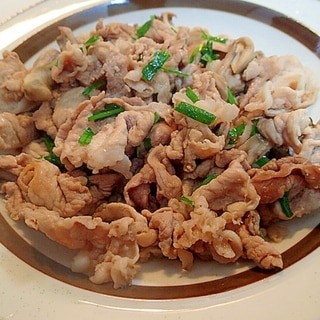 中華あじで　❤豚肉と舞茸とニラの中華炒め❤